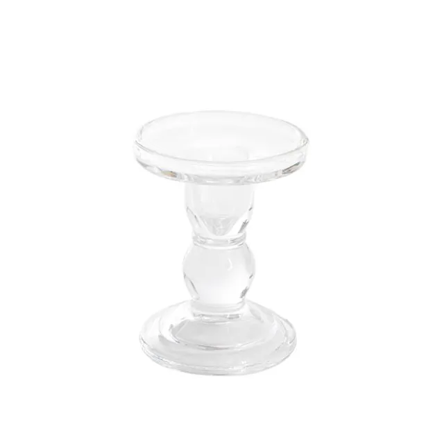 Glass Candle Holder Clear (8.5x11.4cmH)