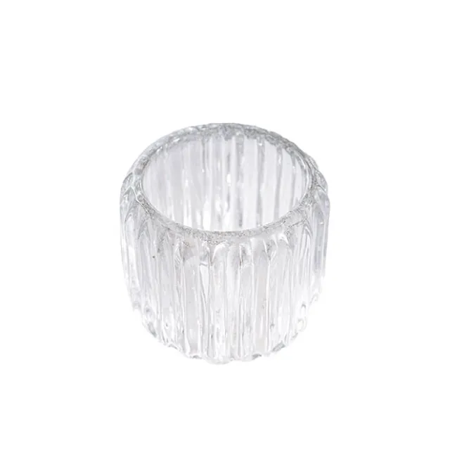 Glass Craft Ripple 2 in 1 Candle Holder Crystal (9x10cmH)