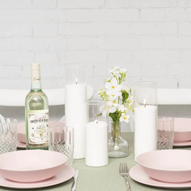 Glass Cylinder Floral Event Candle Holder Clear (7.5Dx20cmH)