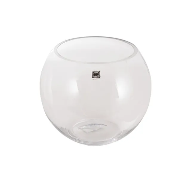 Glass Fish Bowl 20cm Clear Promo (20Dx17.5cmH)