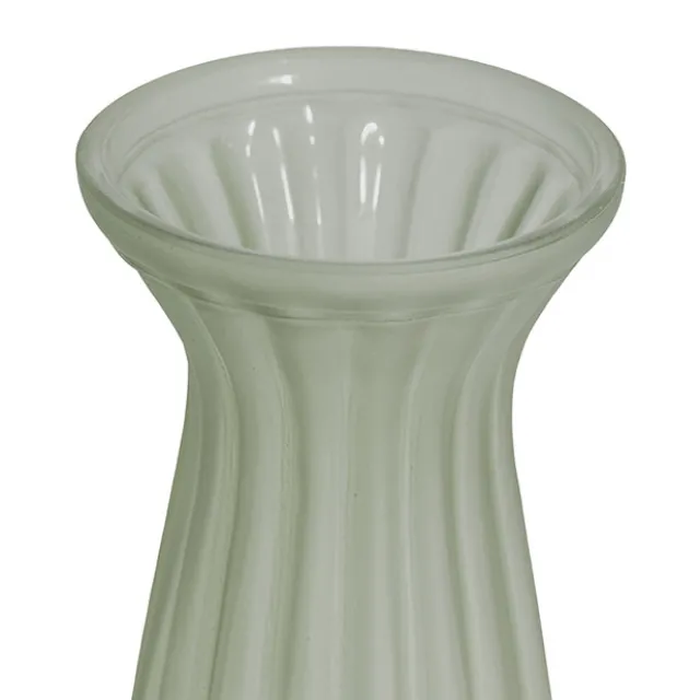 Glass Lynne Posy Vase Matte Sage (10x11x22cmH)