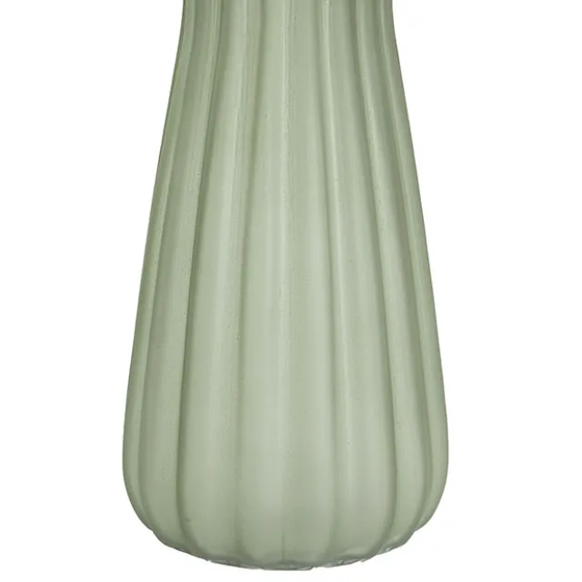 Glass Lynne Posy Vase Matte Sage (10x11x22cmH)