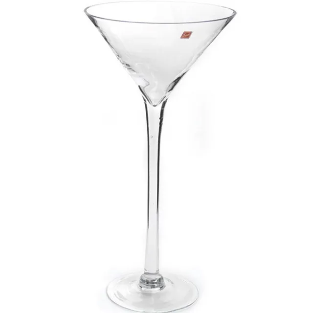 Glass Martini Vase Tall Clear (26Dx50cmH) (Wide Top)