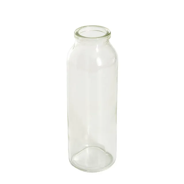 Glass Tall Milk Bottle Sage (5.5x16cmH)