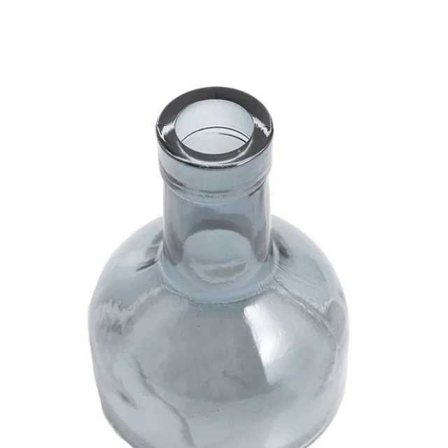 Glass Vintage Bottle Bud Vase French Blue (3TDx8.4TDx12cmH)