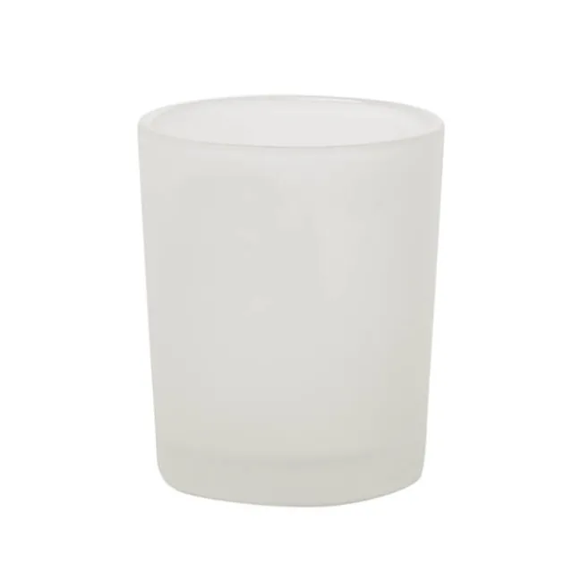 Glass Votive Candle Holder Cylinder Frosted (5x6.5cmH)