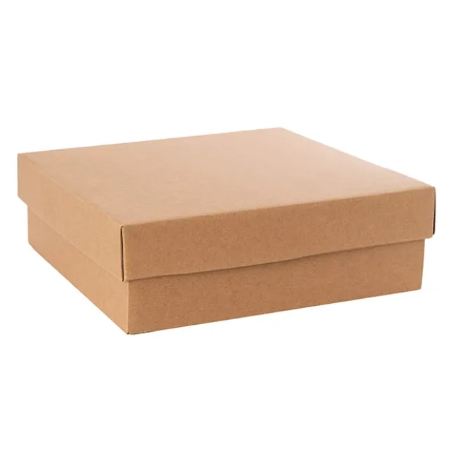 Gourmet Box Square Large Kraft Brown (28x28x9cmH)