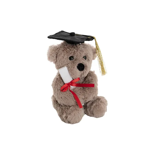 Graduation Teddy Bear Harvey Plush Toy Warm Grey (15cmST)