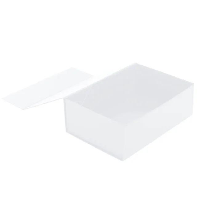 Hamper Gift Box Magnetic Flap Tall Large White (38x26x13cmH)