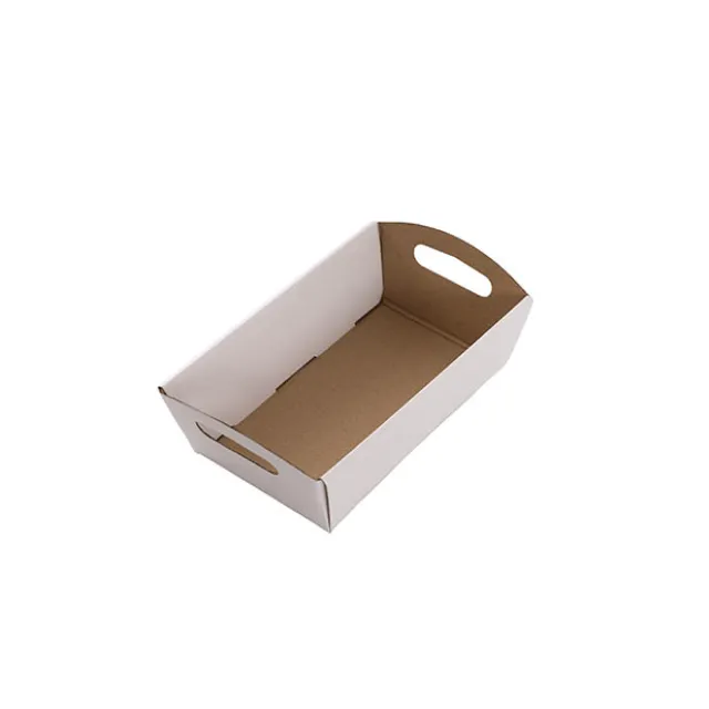 Hamper Tray Flat Pack Mini White Pack 2 (20x12.5x6cmH)