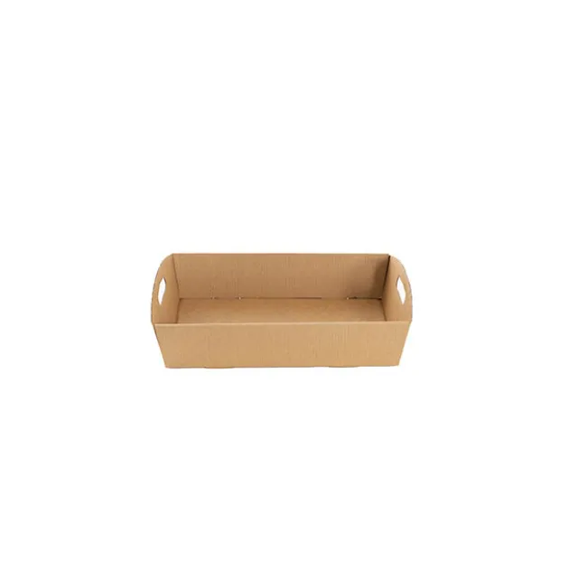 Hamper Tray Flat Pack Mini Kraft Brown Pack 2 (20x12.5x6cmH)