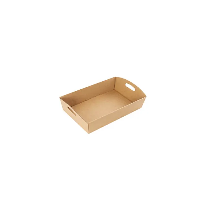 Hamper Tray Flat Pack Mini Kraft Brown Pack 2 (20x12.5x6cmH)