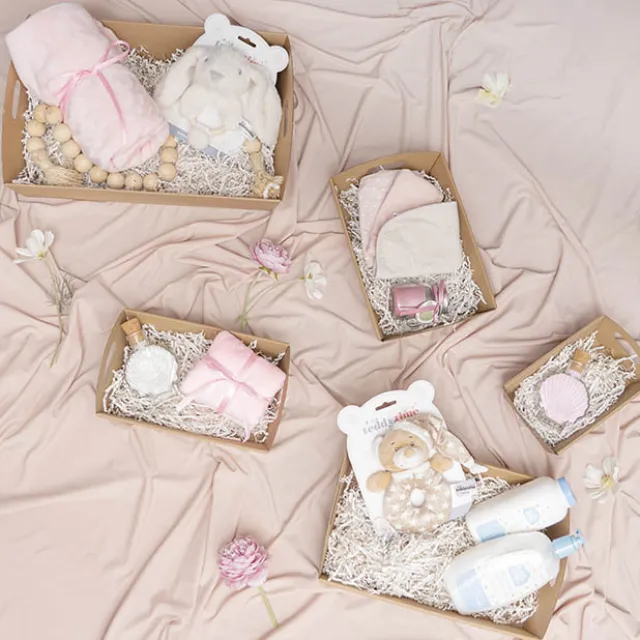 Hamper Tray Flat Pack Small Kraft Brown Pack 2 (30x19x6cmH)