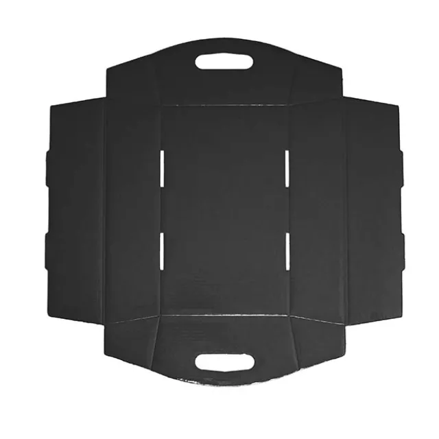 Hamper Tray Flat Pack Large Black Pack 2 (45x30x9cmH)