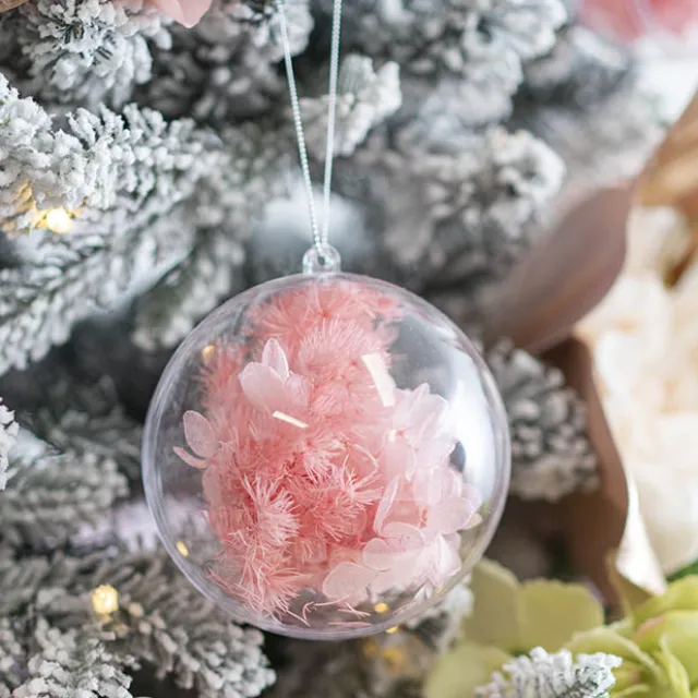 Hanging Clear Bauble Pack 5 (10cmD)