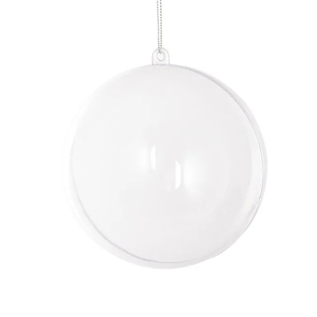 Hanging Clear Bauble Pack 5 (10cmD)