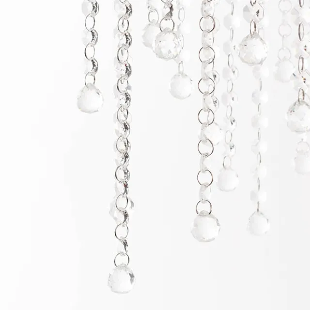 Hanging Crystal Centrepiece Stand Square Clear (84cmH)