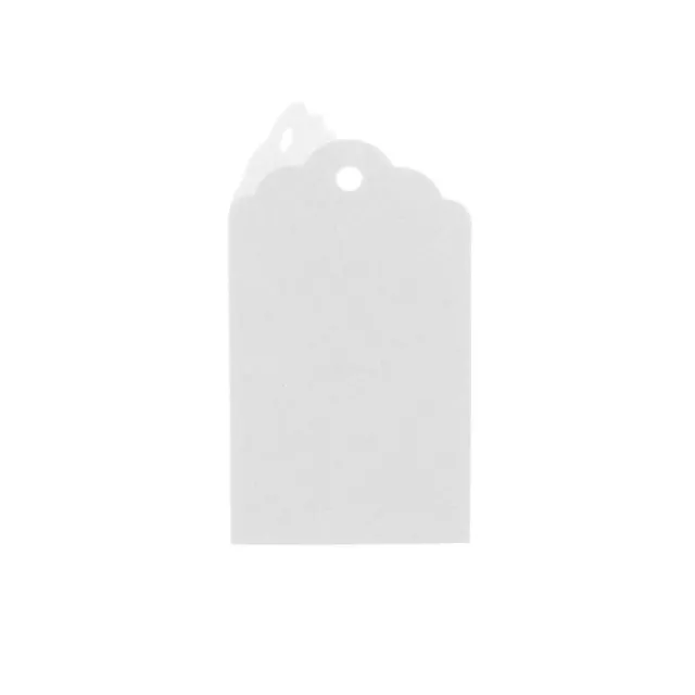 Hanging Gift Tags Folded White Pack 20 (5x9cmH)