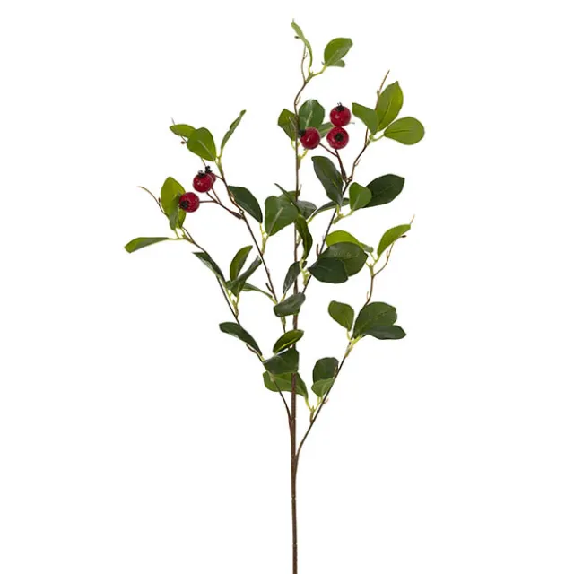 Hawthorn Berry Leaf Spray Dark Red (85cmH)