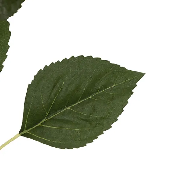 Hibiscus Flower x 2 Head Spray Yellow (11cmDx61cmH)