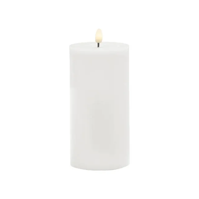 Wax LED Trueflame Event Pillar Candle White (10x20cmH)