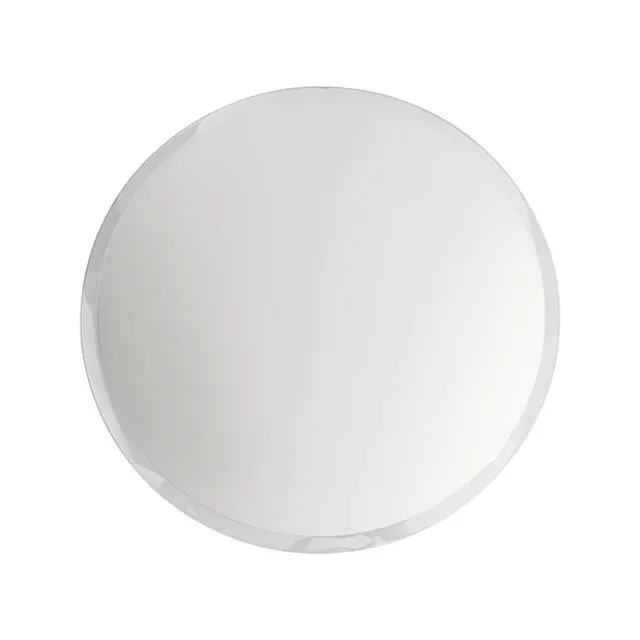 Round Mirror Glass Bevelled Plate Pack 2 Silver (20.5cmD)