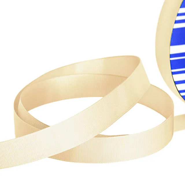 Jumbo Bulk Ribbon Grosgrain Plain Natural (25mmx100m)