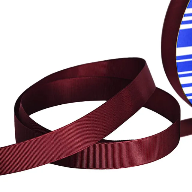 Jumbo Bulk Ribbon Grosgrain Plain Burgundy (25mmx100m)