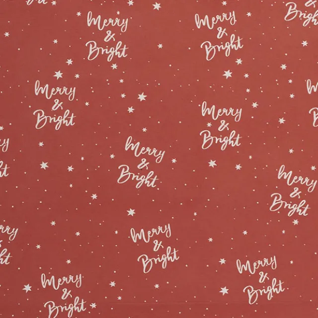 Kraft Paper Bag Med Merry Bright Red Pk10 (205Wx110Gx275mmH)