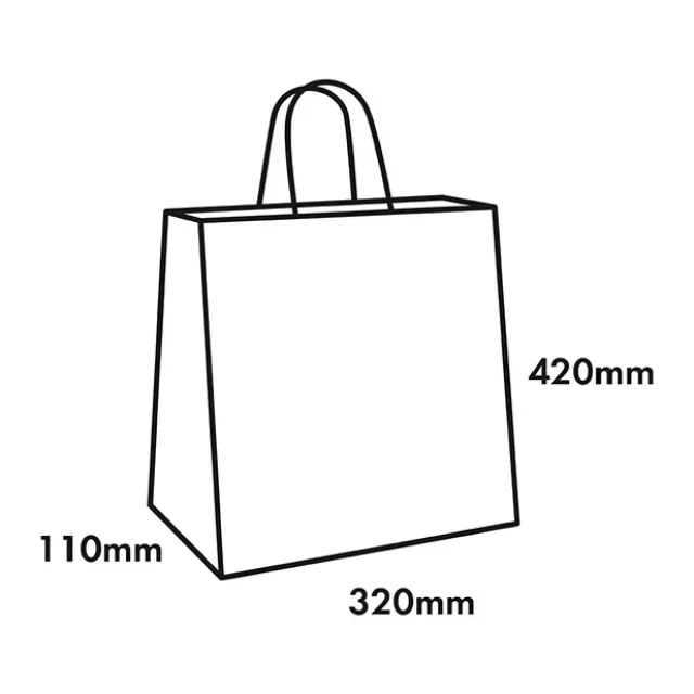 Kraft Paper Bag Shopper XL Brown Pk10 (320Wx110Gx420mmH)