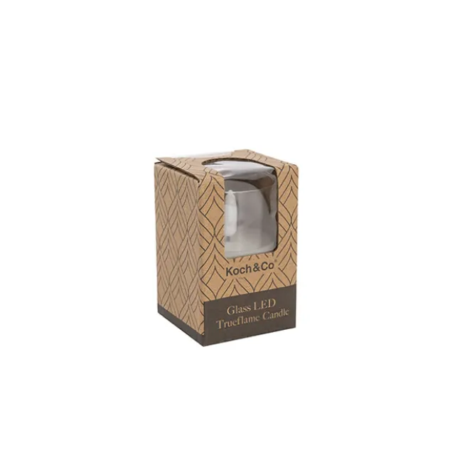 LED Glass Trueflame Flickering Votive Candle White 5x7.5cm