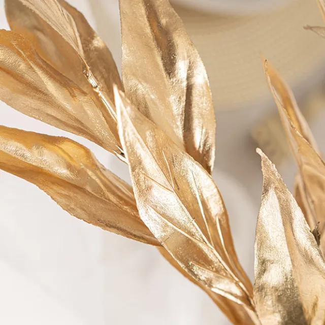 Lily Leaf Spray Gold (75cmH)