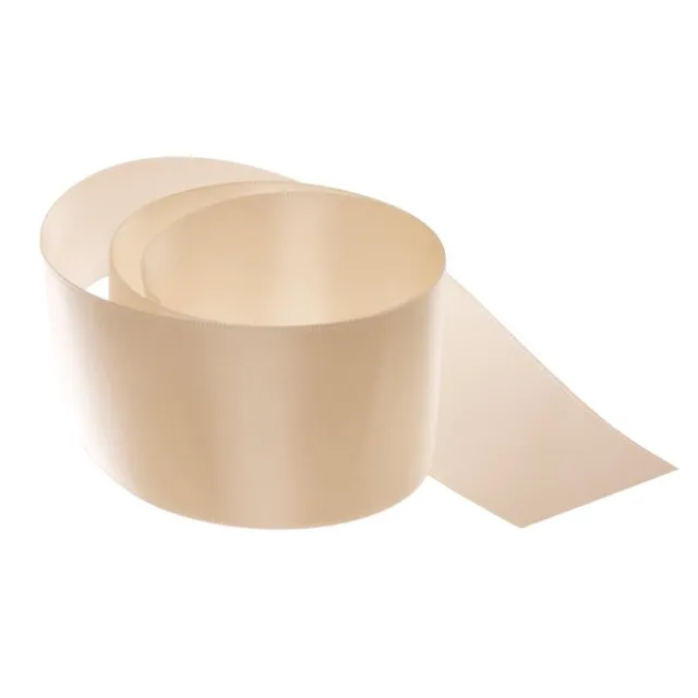 Ribbon Satin Deluxe Double Faced Champagne (50mmx25m)