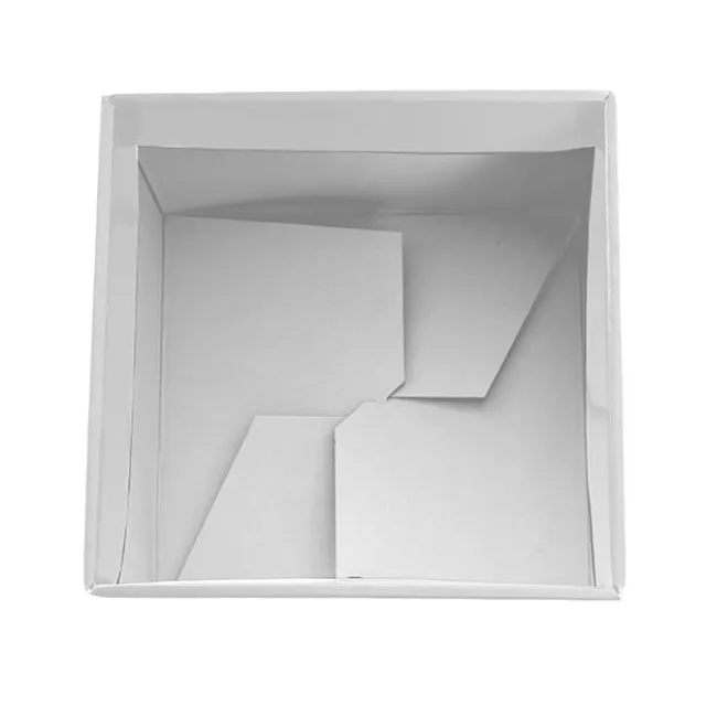 Medium No.6 Posy Box Autolock Pk10 Matte White (16x12cmH)