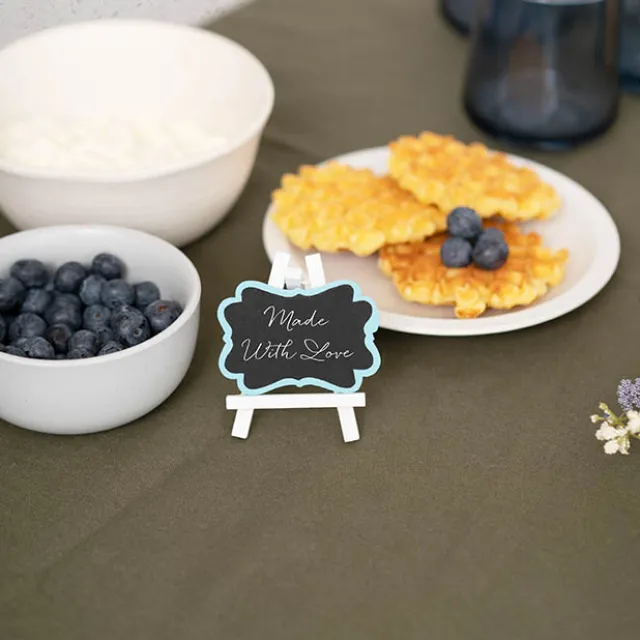 Mini Chalkboard Frame with Easel Blue Pack 6 (7x8cmH)