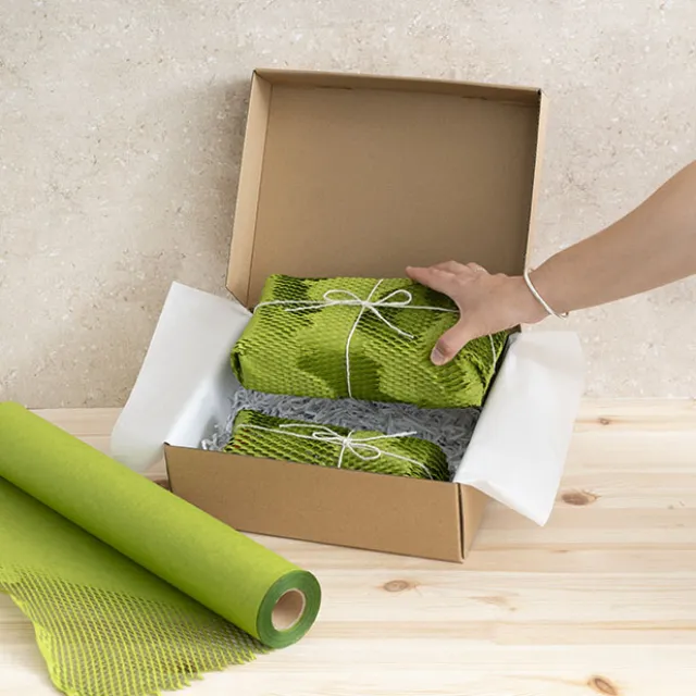 Kraft Paper Honeycomb Expandable Roll Moss Green (50cmx30m)