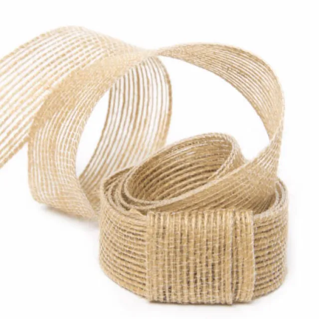 Natural Fiber Jute Ribbon Natural (25mmx10m)