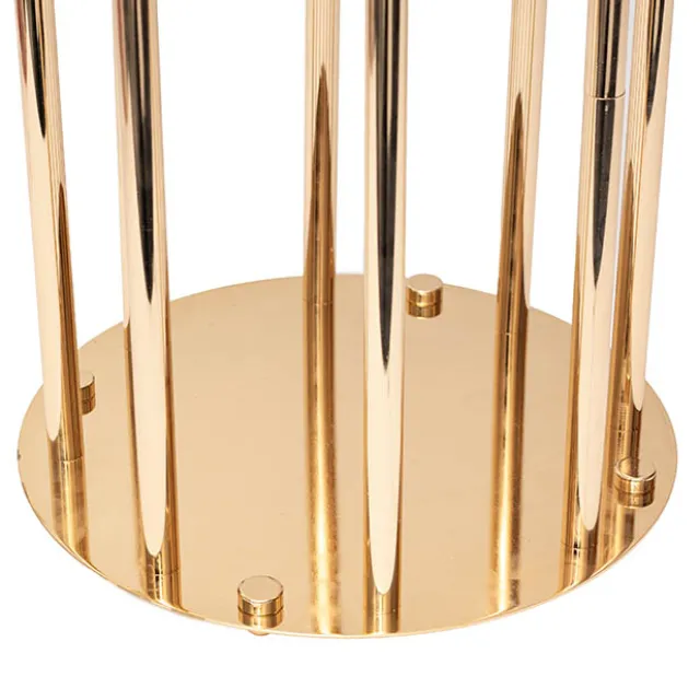 Metal Spiral Candelabra 8 Glass Candle Holders Gold (128cmH)