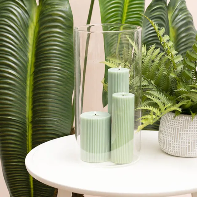 Glass Cylinder Floral Event Vase Clear (15Dx30cmH)