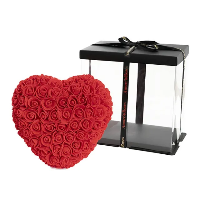 Amore Rose Love Heart Red (20cmH)