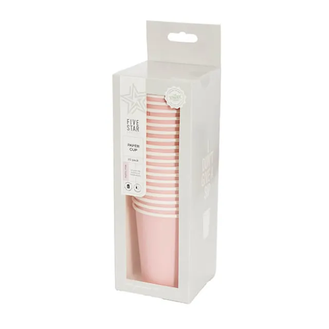 Paper Cup Pack 20 Pastel Pink (260mL)