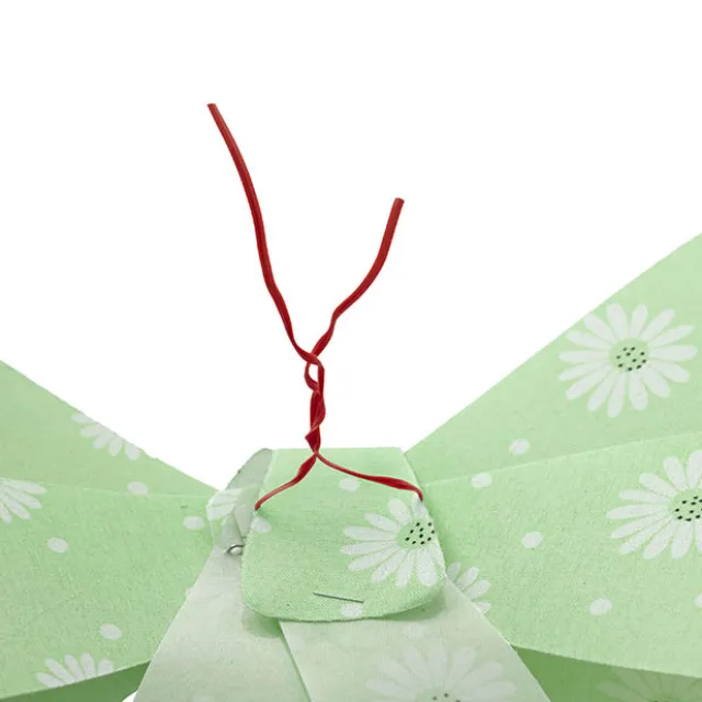 Pre-Made Bow Fabric Top Daisy Delight Green (28*37cm)