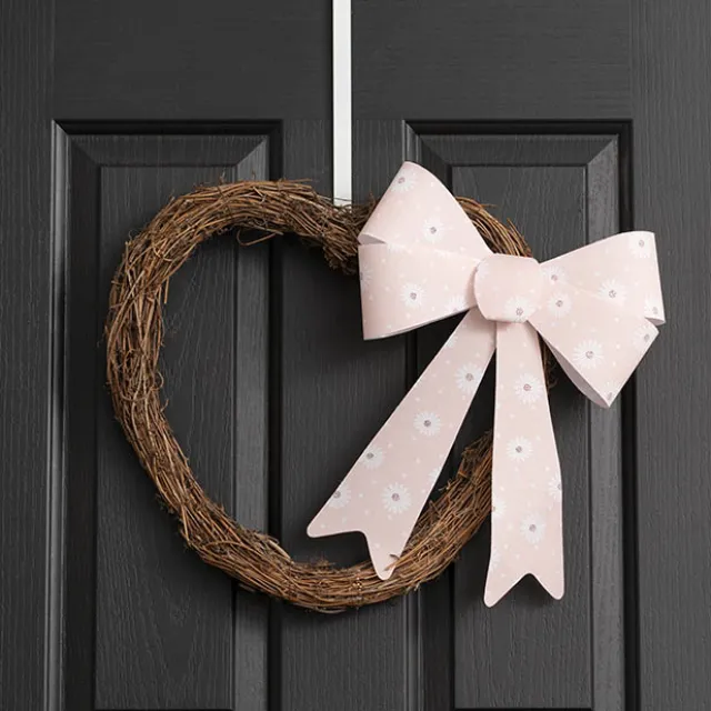 Pre-Made Bow Fabric Top Daisy Delight Blush (28*37cm)