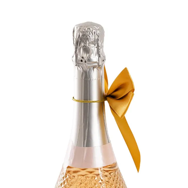 Pre-Made Bow Satin 25mm & Elastic Loop Pk6 Gold (10*11cm)