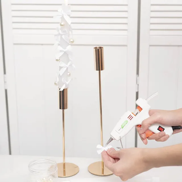 Pre-Made Ribbon Bow 10mm Satin White Pack 24 (3.5cm)