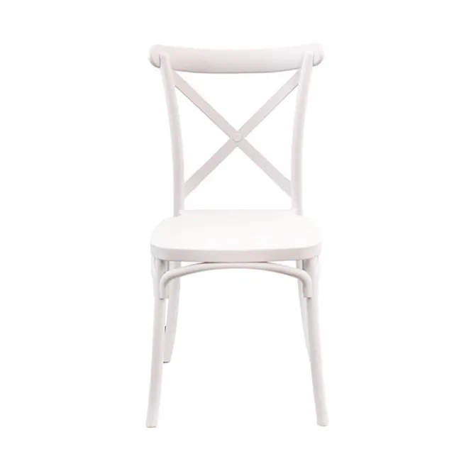 Premium Resin Event Cross Back Chair White (47.5x90cmH)