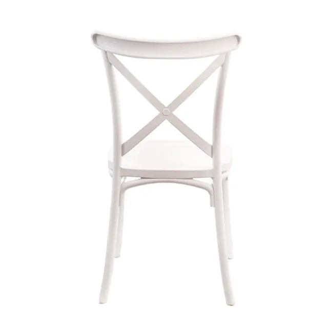 Premium Resin Event Cross Back Chair White (47.5x90cmH)