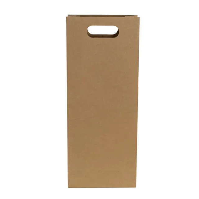 Two Bottle Kraft Wine Bag Pack 5 Brown (17Wx9Gx42cmH)