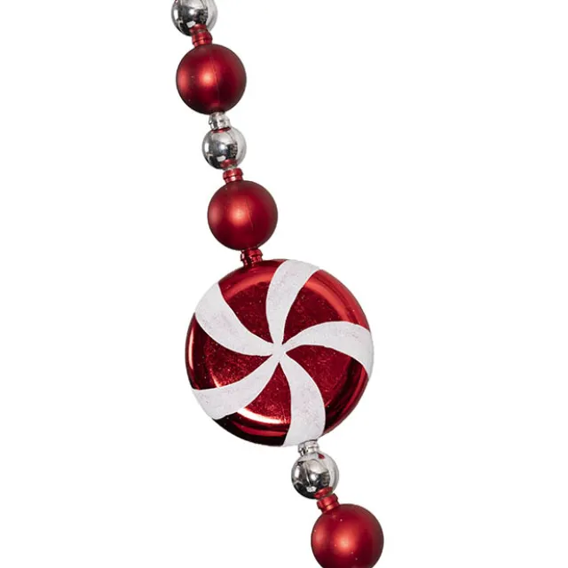 Sweet Round Candy Garland Red & White (180cmL)