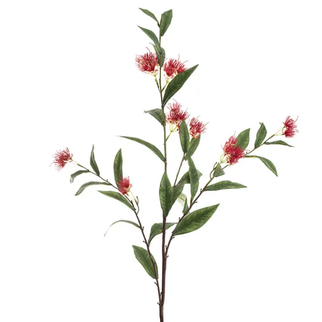 Real Touch Eucalyptus Ficifolia Gum Spray Red (110cmH)